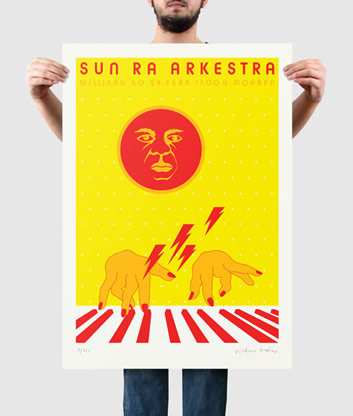Sun Ra Arkestra Screen Print by Niklaus Troxler